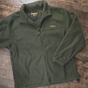 ROCKY Men's Olive Green Zip-Up‎ Fleece Sz L